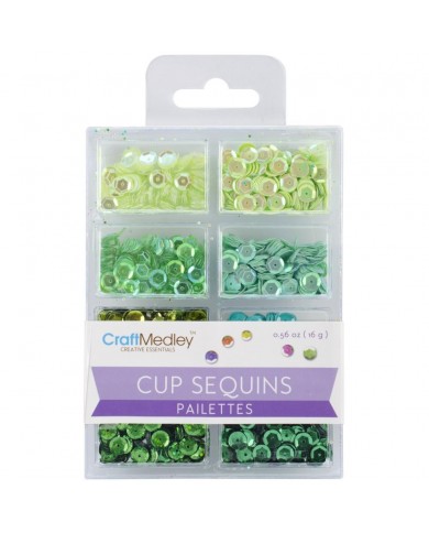 Lentejuelas - Cup Sequins 7mm  Go Green