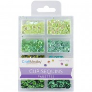 Lentejuelas - Cup Sequins 7mm  Go Green