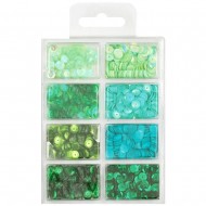 Lentejuelas - Cup Sequins 7mm  Go Green