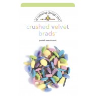 Doodlebug Crushed Velvet Brads Pastel Assortment