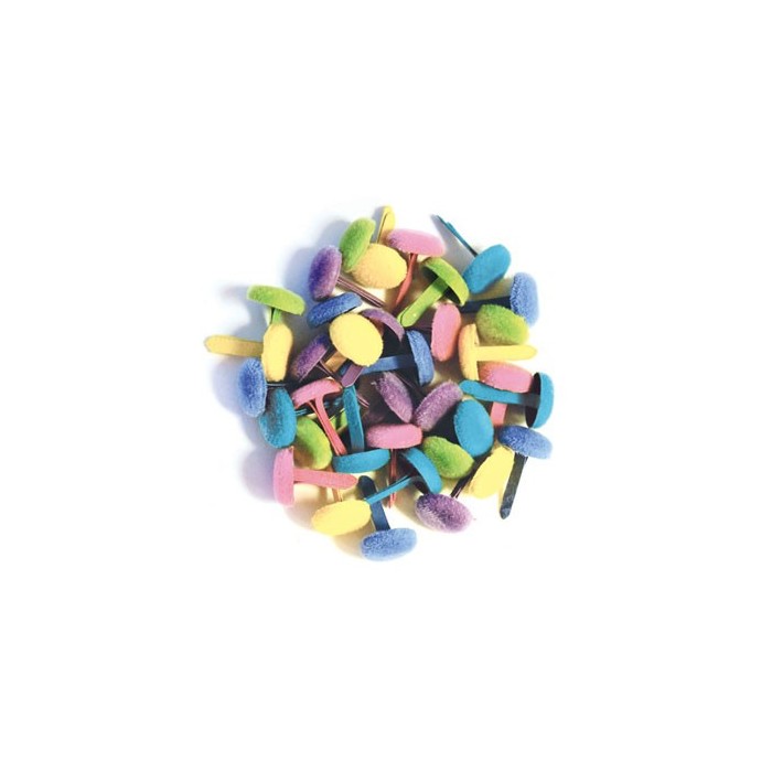 Doodlebug Crushed Velvet Brads Pastel Assortment