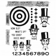 SELLOS Tim Holtz Cling Mount Stamps: Inquisitive CMS432
