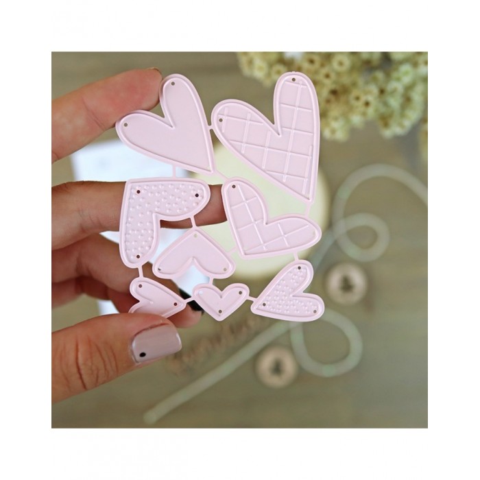 Set de troqueles Familia corazón Mazapan Aluacid