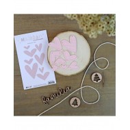 Set de troqueles Familia corazón Mazapan Aluacid