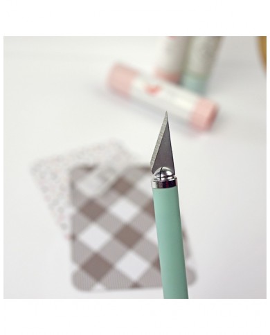 Cúter de precisión Aluacid Colores Rosa y Verde Mint