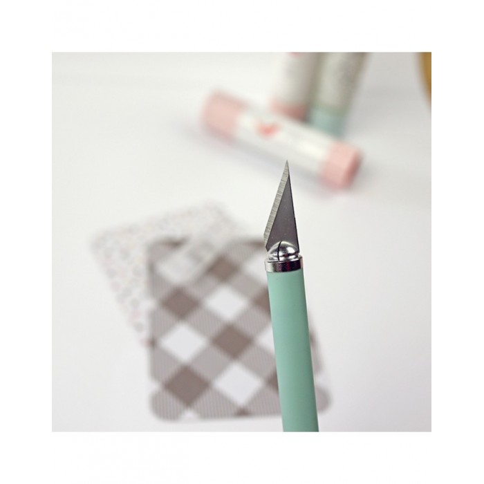 Cúter de precisión Aluacid Colores Rosa y Verde Mint