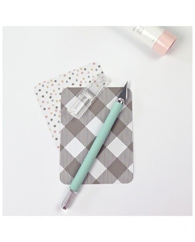 Cúter de precisión Aluacid Colores Rosa y Verde Mint