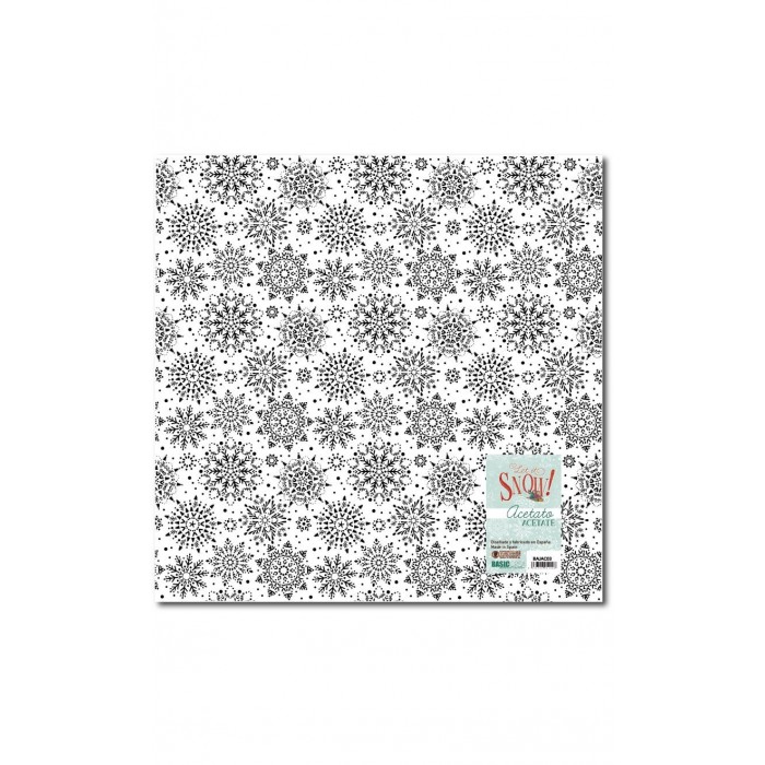 Acetato Let it Snow Alberto Juarez impreso en blanco BAJAC03