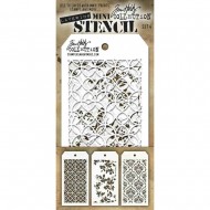 Kit Mini Stencil By Tim Holtz - Set 4