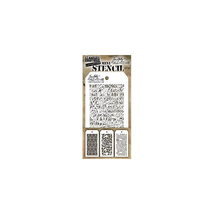 Kit Mini Stencil By Tim Holtz - Set 49