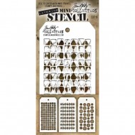 Kit Mini Stencil By Tim Holtz - Set 9