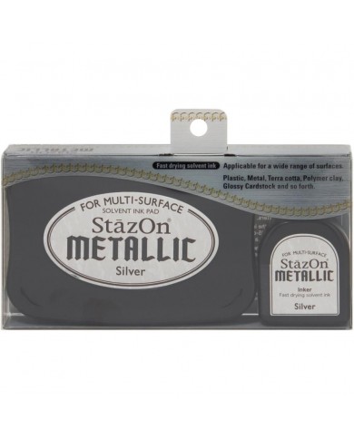 StazOn Metallic Solvent Ink Kit Silver SZMT 192