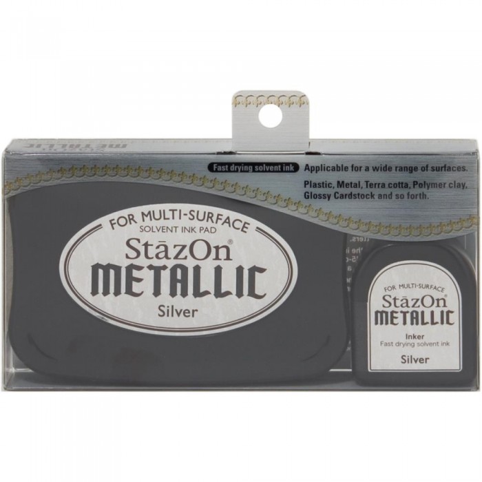 StazOn Metallic Solvent Ink Kit Silver SZMT 192