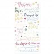 Pegatinas palabras Puffy Pétalos