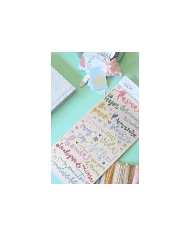 Pegatinas palabras Puffy Pétalos