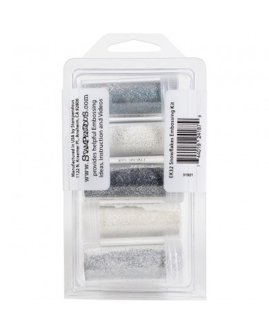 Polvo de Embossing KIT -SNOWFLAKES-EMBOSSING KIT