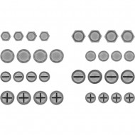 Adornos metalicos - FLATBACK -HARDWARE HEADS Tim Holtz TH93788
