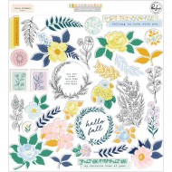PinkFresh Floral Cardstock Die-Cuts The Best Day