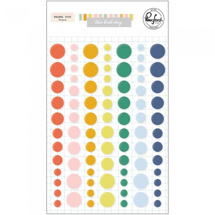 Enamel Dot PinkFresh Stickers The Best Day