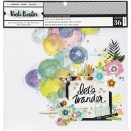 Vicki Boutin Mixed Media Backgrounds Paper Let's Wander