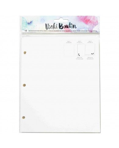 Relleno de papeles mixed media y acuarela Vicki Boutin