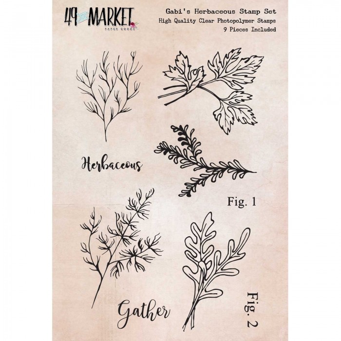 49andmarket Set de sellos Gabi’s Herbacious GP-86677