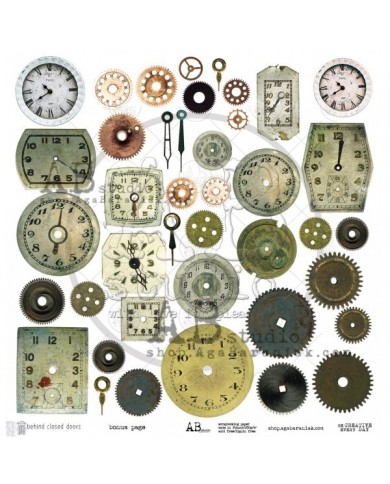 Papeles ABstudio Behind closed doors 8 papeles mas 1 papel de recortables 30x30 cmts