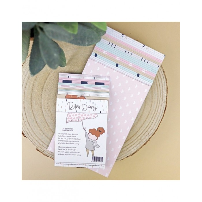 Pack tarjetas ilustraciones Rita
