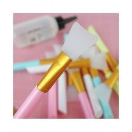 Espátula Silicona Para Adhesivos Y Mix Media Rosa y Amarillo