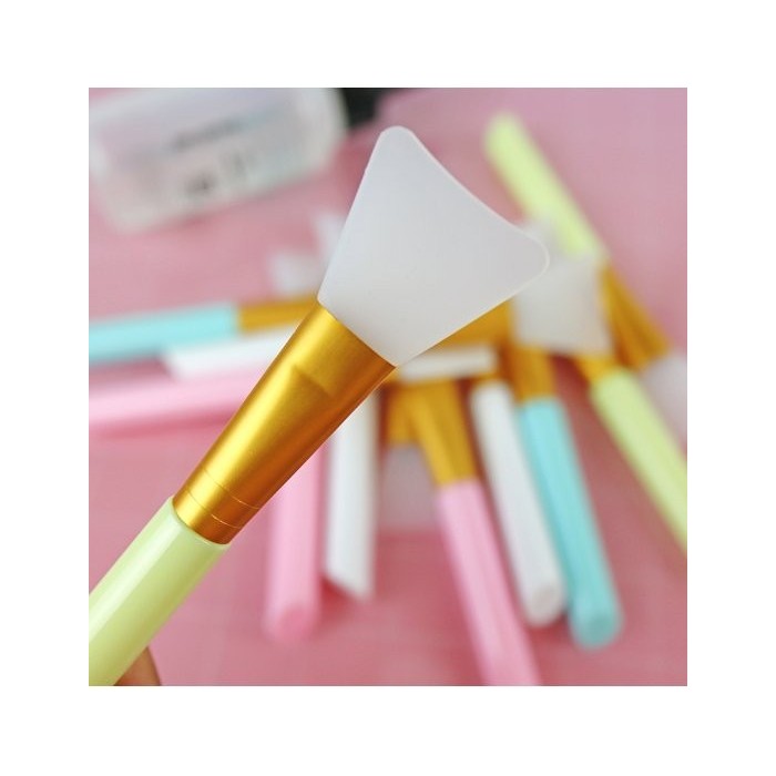 Espátula Silicona Para Adhesivos Y Mix Media Rosa y Amarillo
