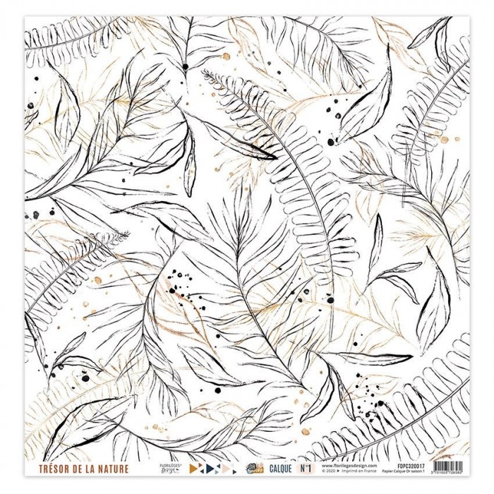 Kit de Vellum x 4  Tracing Kit GOLD SEASON FDPC320016