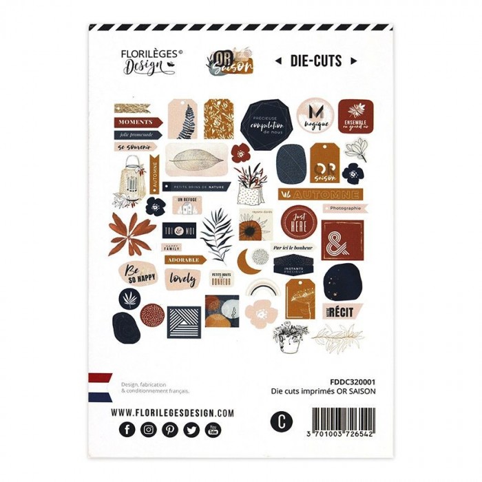 Recortables GOLD SEASON Florilèges Design FDDC320001
