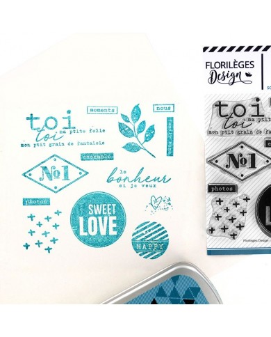 Sello NUMBER ONE Clear Stamps  Florilèges Design