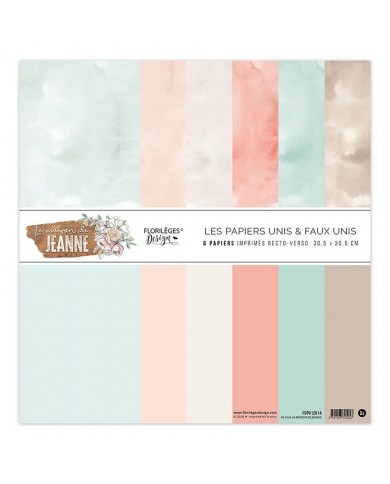 Papeles básicos kit MAISON DE JEANNE  Florilèges Design FDPU12014