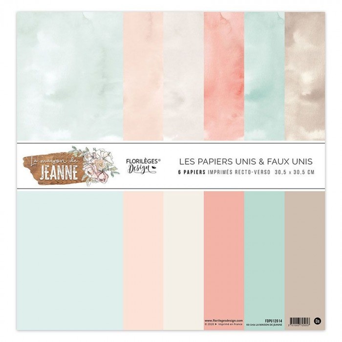 Colección de papeles MAISON DE JEANNE  Florilèges Design FDPU12014
