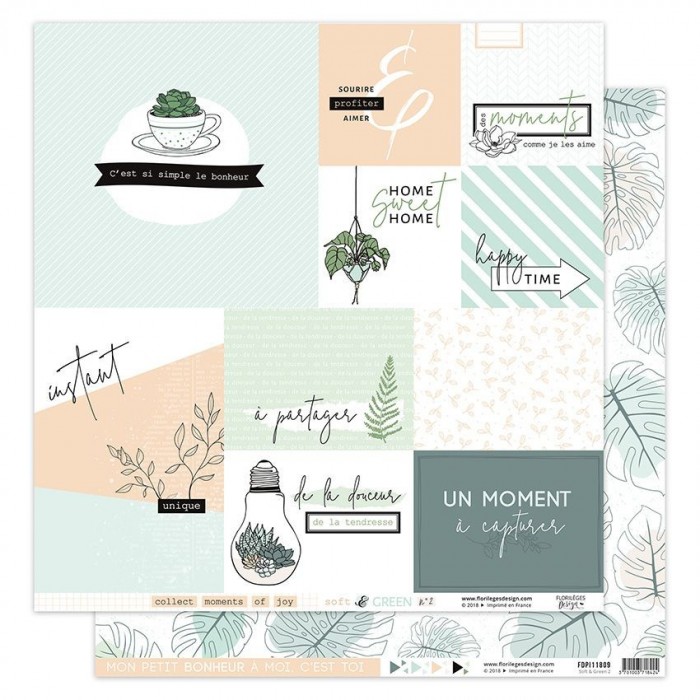 Kit de Papeles SOFT & GREEN Florilèges Design