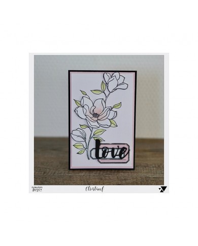 Sello de madera FLOWER AND BUTTONS Florilèges - FF218023