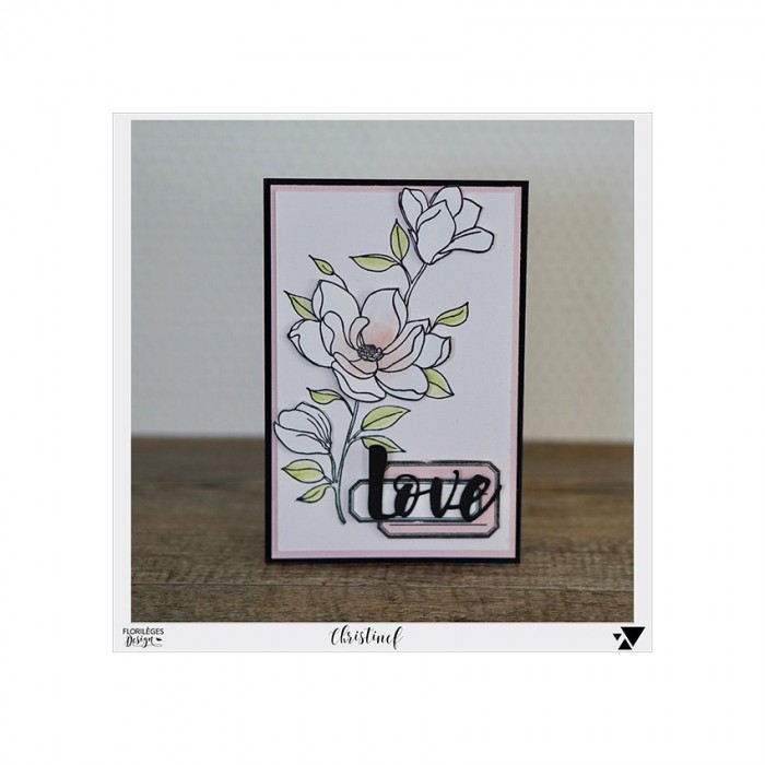 Sello de madera FLOWER AND BUTTONS Florilèges - FF218023