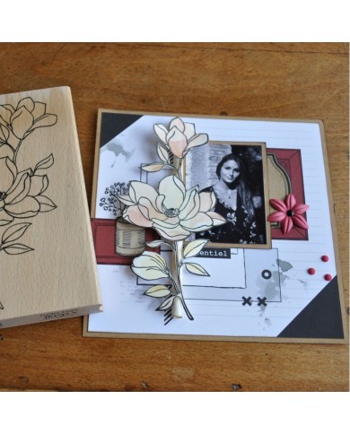 Sello de madera FLOWER AND BUTTONS Florilèges - FF218023