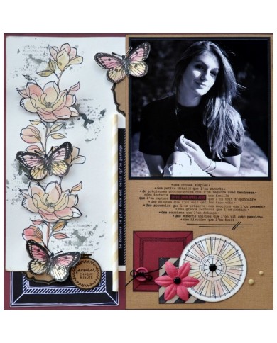 Sello de madera FLOWER AND BUTTONS Florilèges - FF218023