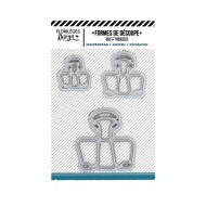 Troquel THREE CLIPS Florilèges Design