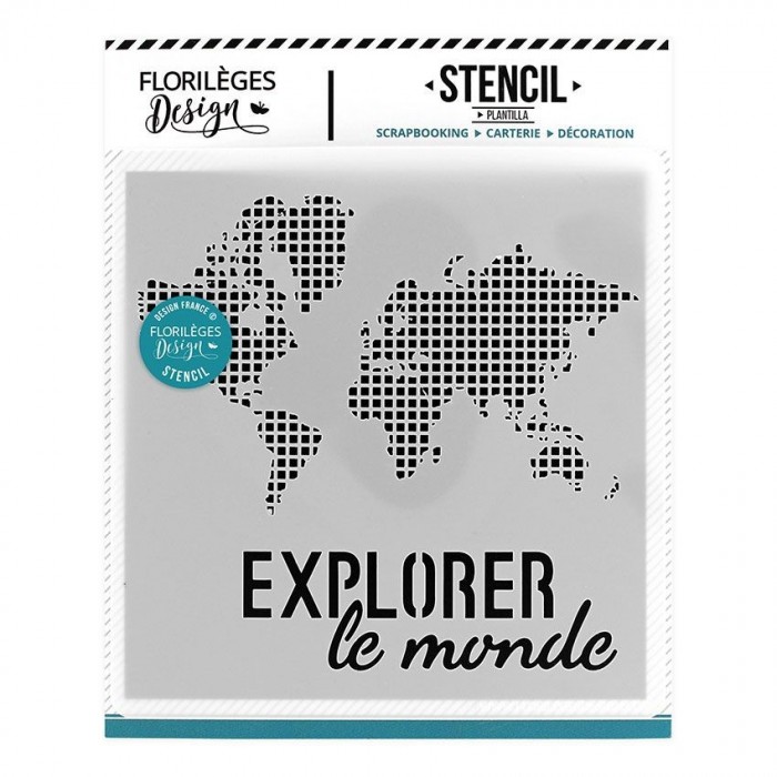 Stencil EXPLORE THE WORLD Florilèges Design