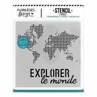 Stencil EXPLORE THE WORLD Florilèges Design