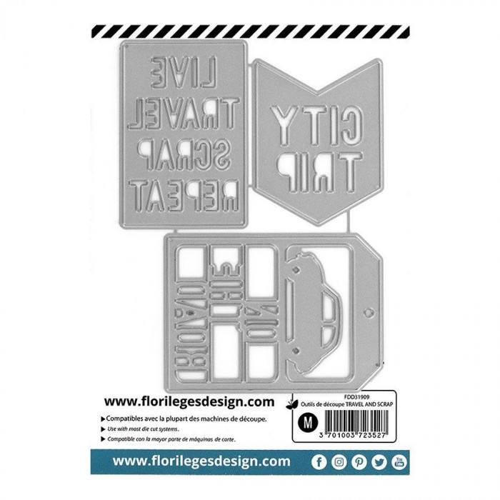 Troqueles TRAVEL AND SCRAP Florilèges Design