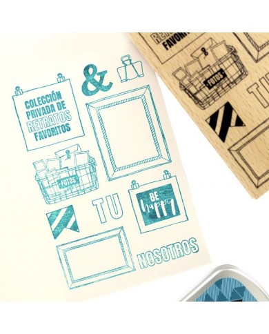 Sello de madera FOTOS DE RECUERDOS Florilèges Design