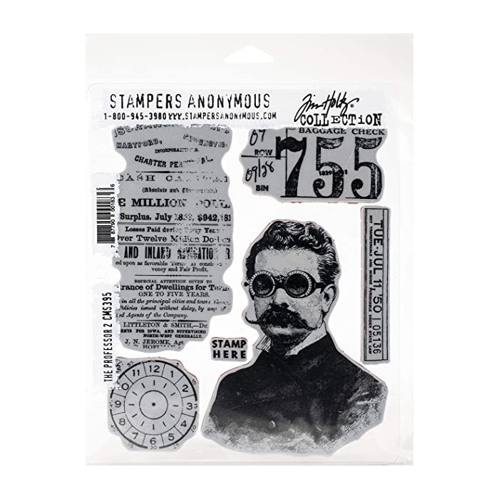 Tim Holtz  Cling Mount Stamps - The Professor 2 CMS395