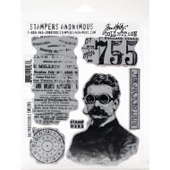 Tim Holtz  Cling Mount Stamps - The Professor 2 CMS395