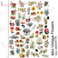 Transferibles Dress My Craft Transfer Me Sheet A4-Mini Vintage Flowers DMCD4776
