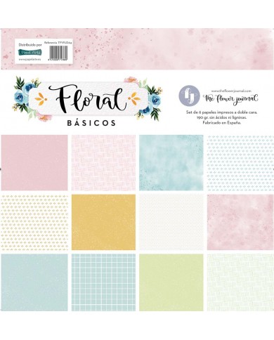 Colección Basicos Floral 6 papeles de 30,5 x 30,5 cm - TheFlowerJournal