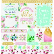 Colección “Floral 12 papeles de 30,5 x 30,5 cm - TheFlowerJournal TFY.FLO.01